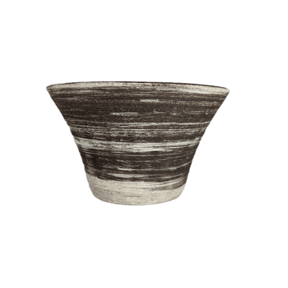 wide top plant pot, birch bark - Mud and Plants
