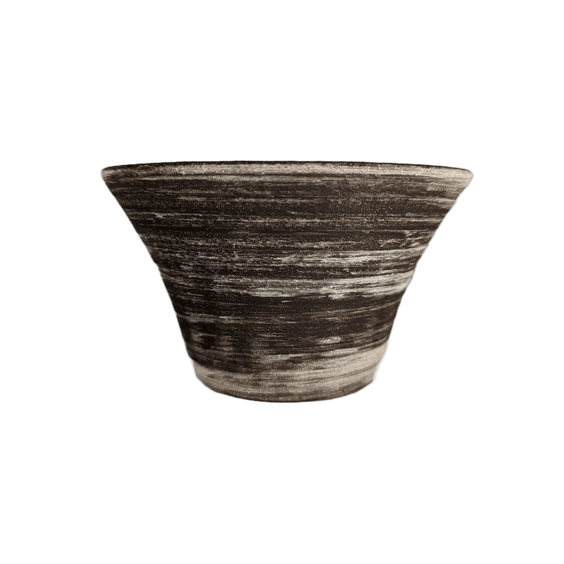wide top plant pot, birch bark - Mud and Plants